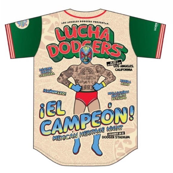 NEW Los Dodgers Baseball Jersey - Mexican Heritage Night, Size XL - Picture 3 of 3